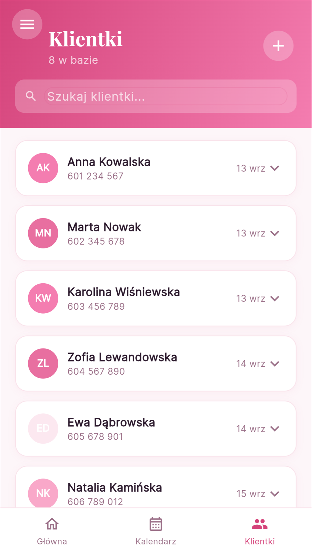 Visitelle client database